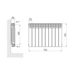 Радиатор биметаллический Thermo Alliance Bi-Ferrum 500/80 1,16 кг, фото , изображение 2 | SNABZHENIE.com.ua