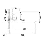 Смеситель для ванны Qtap Aries с длинным поворотным изливом и душем, фото , изображение 2 | SNABZHENIE.com.ua