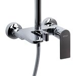 Душевая система Qtap Aries на три потребителя с изливом, хром, фото , изображение 3 | SNABZHENIE.com.ua