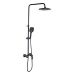 Душевая система Qtap Gemini на три потребителя, черный матовый QTGEM111BLM45686, фото  | SNABZHENIE.com.ua