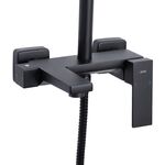 Душевая система Qtap Gemini на три потребителя, черный матовый QTGEM111BLM45686, фото , изображение 3 | SNABZHENIE.com.ua