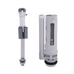 Qtap HY2 (Kalao) комплект арматуры для бачка унитаза с двойной круглой кнопкой смыва 4,8 см и клапаном нижней подачи воды, 3/6L CHR, фото , зображення 3 | SNABZHENIE.com.ua