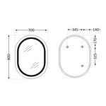 Зеркало Qtap Gemini 800x700 с LED-подсветкой и диммером, фото , изображение 2 | SNABZHENIE.com.ua