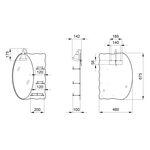Зеркало Lidz Sofi 480х675х100 настенное с 3 полками ассиметричное, фото , изображение 2 | SNABZHENIE.com.ua