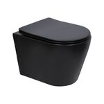 Підвісний унітаз Qtap Scorpio Ultra Quiet з сидінням Soft-Close MATT BLACK QT14332380AMB, фото  | SNABZHENIE.com.ua