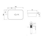 Раковина Qtap Scorpio 610x380 мм, врезная, белая + донный клапан PU02, фото , изображение 2 | SNABZHENIE.com.ua