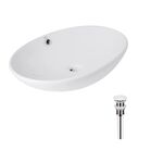 Комплект Qtap Dove: Раковина накладная овальная 625x415x150 мм White + Донный клапан PU02O, фото  | SNABZHENIE.com.ua