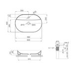 Комплект Qtap Scorpio: Овальная раковина 610x400x120 мм White + клапан PU02, фото , изображение 2 | SNABZHENIE.com.ua