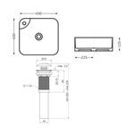 Комплект Qtap Stork: Раковина накладная квадратная 430x430x120 мм White + Донный клапан PU02, фото , зображення 2 | SNABZHENIE.com.ua