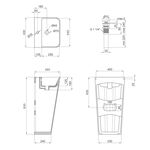 Комплект Qtap Tern: Раковина напольная моноблок 440х380х830 мм White + Донный клапан PU02O, фото , зображення 2 | SNABZHENIE.com.ua