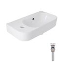 Комплект Qtap Tern: Раковина подвесная левая 450x260 мм White + Клапан, фото  | SNABZHENIE.com.ua