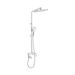 Душевая система универсальная Qtap Swan Cascada на три потребителя (с изливом) QTSWA111CRW45570 Chrome/White, фото  | SNABZHENIE.com.ua