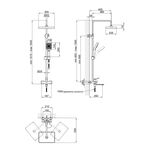 Душевая система универсальная Qtap Presto на три потребителя (с изливом) QTPRE111CRM45575 Chrome, фото , зображення 2 | SNABZHENIE.com.ua