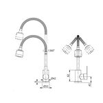 Змішувач для кухні Brinex Pure 015F41 з гнучким виливом Nickel, фото , зображення 2 | SNABZHENIE.com.ua