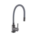 Смеситель для кухни Brinex Pure 015F3 с гибким изливом Graphite/Grey, фото  | SNABZHENIE.com.ua