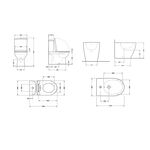 Акционный набор: Унитаз напольный Robin Ultra Quiet QT13226083AMB 660x360x855 Black + Биде напольное Robin QT13442141CMB 565x360x405 Black, фото , зображення 2 | SNABZHENIE.com.ua