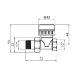 Термостатический кран прямой Karro 1/2 KR-2022, фото , изображение 2 | SNABZHENIE.com.ua