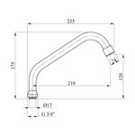 Излив для змішувача Kroner KRM - C805, фото , зображення 2 | SNABZHENIE.com.ua