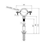 Хомут со шпилькой Karro 1/2 20-25 мм металлический, фото , изображение 2 | SNABZHENIE.com.ua