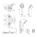 Змішувач для душа Agua Leon - C050, фото , зображення 2 | SNABZHENIE.com.ua