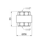Обратний клапан STA (DN) 40 ВВ з латунним штоком, фото , зображення 2 | SNABZHENIE.com.ua