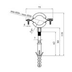 Хомут Karro 3/4" со шпилькой 26-30 мм металлический, фото , изображение 2 | SNABZHENIE.com.ua
