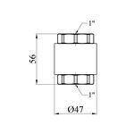 Обратный клапан STA Premium (DN) 25 ВВ с латунным штоком, фото , изображение 2 | SNABZHENIE.com.ua