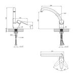 Змішувач для кухні Kroner KRM Elbe - C032, фото , зображення 2 | SNABZHENIE.com.ua