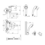 Смеситель для ванной Agua Sevilla - C061, фото , изображение 2 | SNABZHENIE.com.ua