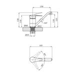 Змішувач для раковини Agua Sevilla - C010, фото , зображення 2 | SNABZHENIE.com.ua