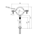 Хомут зі шпилькою в зборі Karro 1 1/2 47-51 мм металевий, фото , зображення 2 | SNABZHENIE.com.ua