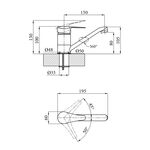 Змішувач для раковини Agua Sevilla - C012, фото , зображення 2 | SNABZHENIE.com.ua
