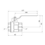 Кран шаровой Karro Standart+ 1 ВВ PN40, никелированный, ручка, фото , изображение 2 | SNABZHENIE.com.ua