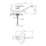 Змішувач для кухні Kroner KRM Odra - C030, фото , зображення 2 | SNABZHENIE.com.ua