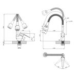 Смеситель кухонный Agua Sevilla с гибким изливом - C039, фото , изображение 2 | SNABZHENIE.com.ua