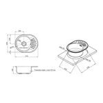 Кухонна мийка Kroner KRP Satin - 5745 (0,8 мм), фото , зображення 2 | SNABZHENIE.com.ua