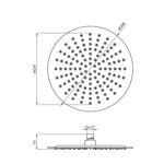 Лейка для душа Kroner KRP, нержавеющая сталь, классическая, ESG703-30, фото , изображение 2 | SNABZHENIE.com.ua