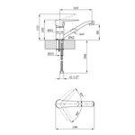 Змішувач для раковини Kroner KRM Elbe - C012, фото , зображення 2 | SNABZHENIE.com.ua