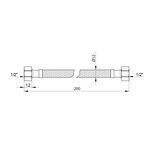 Гибкая подводка для подключения воды Kroner KRM 1/2" ВВ 20 см в нейлоновой оплетке покрытой ПВХ, фото , зображення 2 | SNABZHENIE.com.ua