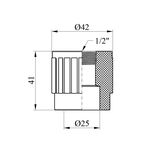 Муфта PPR Baux 25х1/2" РВ, фото , изображение 2 | SNABZHENIE.com.ua