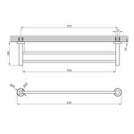 Полотенцедержатель Kroner KRP из нержавеющей стали классический, фото , изображение 2 | SNABZHENIE.com.ua