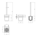 Ершик для унітаза настінний Kroner KRP Edelstahl Kubus - SCH3910, фото , зображення 2 | SNABZHENIE.com.ua