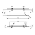 Полка для ванної кімнати Kroner KRP Нержавіюча сталь Класична - ESG3707, фото , зображення 2 | SNABZHENIE.com.ua