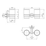 Стакан подвійний для ванної кімнати Kroner KRP Edelstahl Klassisch - ESG3708, фото , зображення 2 | SNABZHENIE.com.ua