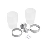 Стакан подвійний для ванної кімнати Kroner KRP Edelstahl Klassisch - ESG3708, фото , зображення 3 | SNABZHENIE.com.ua