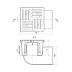 Трап ANIplast 110 мм с решеткой 15х15 см TА1110EU, фото , изображение 2 | SNABZHENIE.com.ua