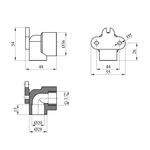 Колено PPR Rozma настенное 20х1/2'' РВ, фото , изображение 2 | SNABZHENIE.com.ua