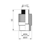 Муфта PPR Rozma 20х1/2" РН, фото , изображение 2 | SNABZHENIE.com.ua