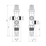 Регулирующий защитный клапан Karro 3/4 Regulus DBW1 латунный, фото , изображение 2 | SNABZHENIE.com.ua