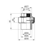 Американка PPR Rozma 20х1/2 РВ, фото , зображення 2 | SNABZHENIE.com.ua